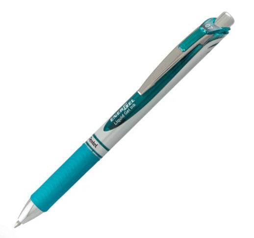 Pentel Energel 0.7Mm Retractable Liquid Gel Roller Pen - Turquoise Ink