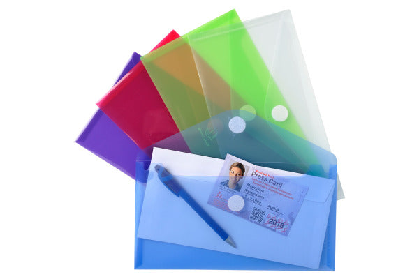 Exacompta soft close plastic envelopes 25x13.5cm