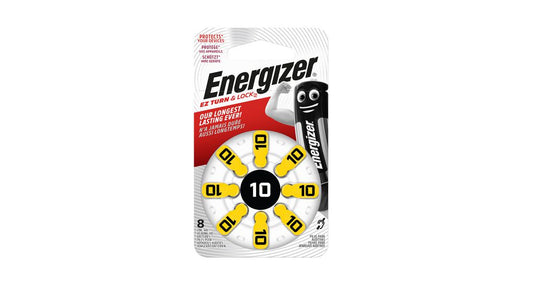 Energizer Hearing Aid Battery, Zinc-Air, 1.4V, 85mAh, Pack of 8 pieces