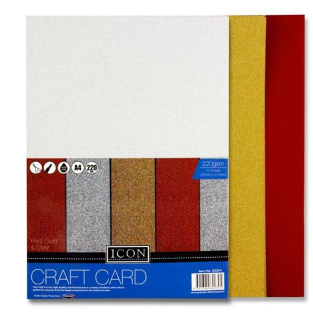 Icon A4 Craft Card - 220gsm - Glitter