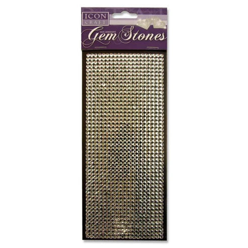 Icon Craft Card 1000 Self Adhesive - Gem Stones - Silver