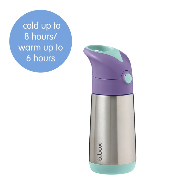 b.box 350ml Insulated Straw Drink Bottle - Blush Crush