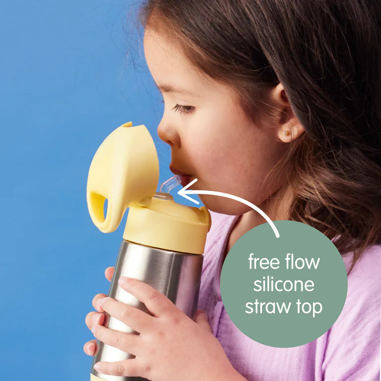 b.box 350ml Insulated Straw Drink Bottle - Sugar Plum