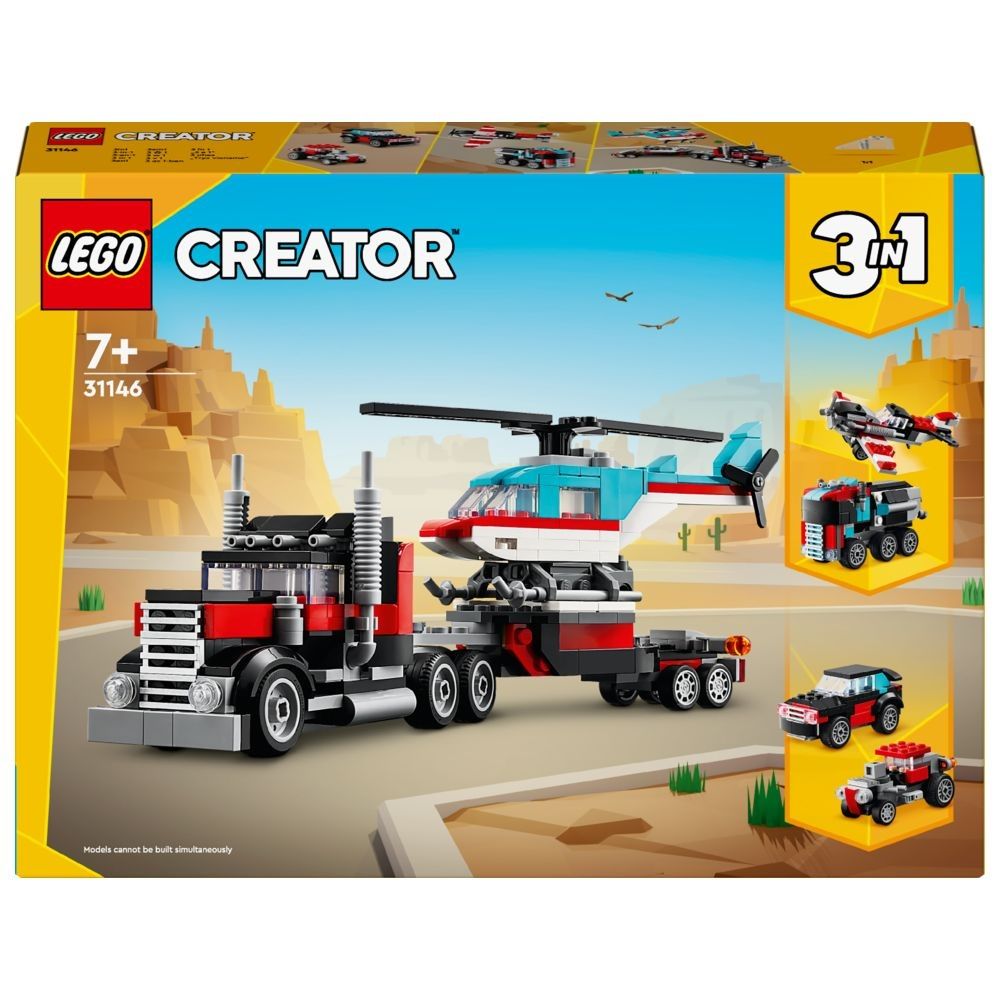LEGO CREATOR Flatbed Truck With Helicopter
