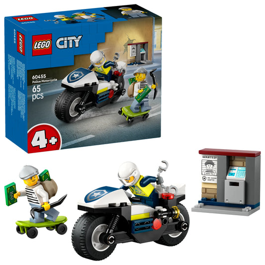 LEGO City Police Motorcycle Chase 65 Pcs