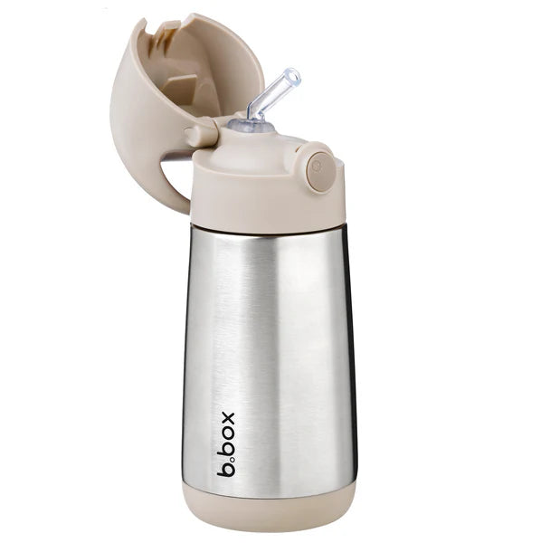 b.box 350ml Insulated Straw Drink Bottle - Latte
