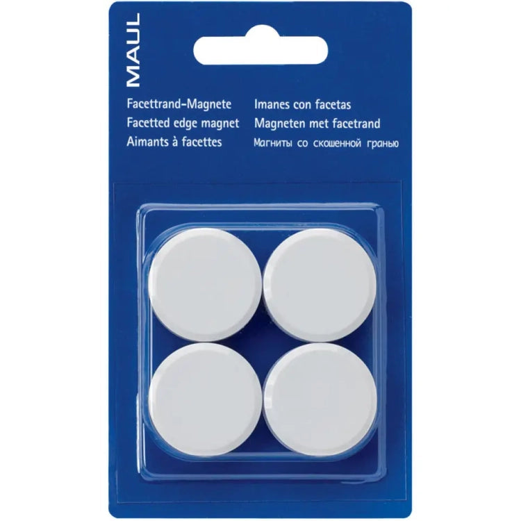 MAULsolid 4pc Magnets White 38mm diameter