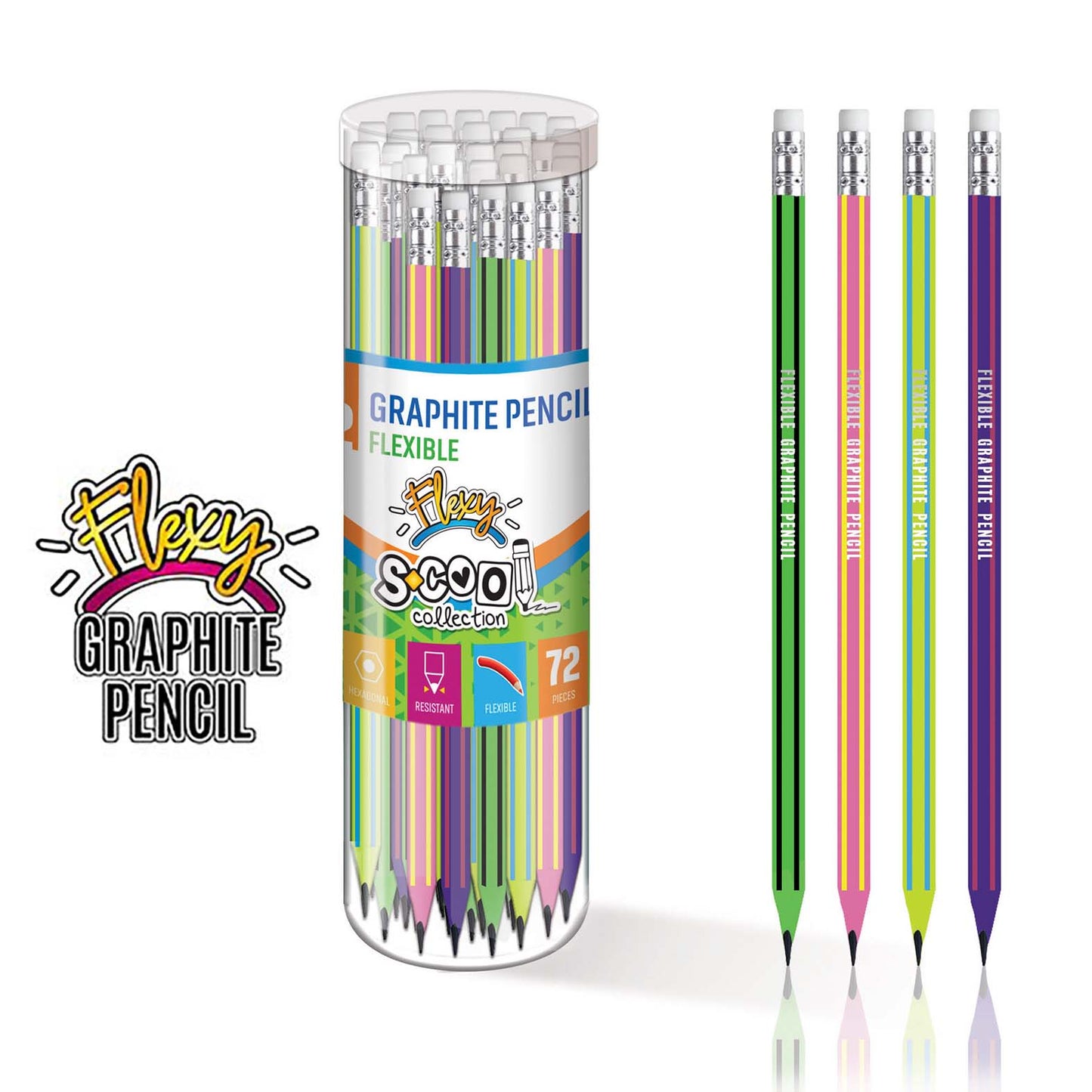 FLEXY GRAPHITE PENCIL HB  HEXAGONAL SC601