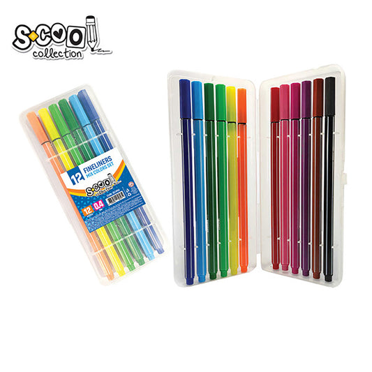 FINELINER 0.4 SET ASSORTED COLORS 12PCS