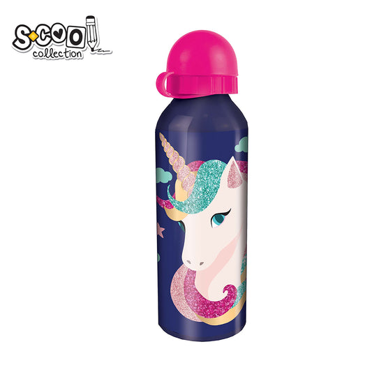 Dark Blue Pastel Glitter Unicorn bottle 500ml