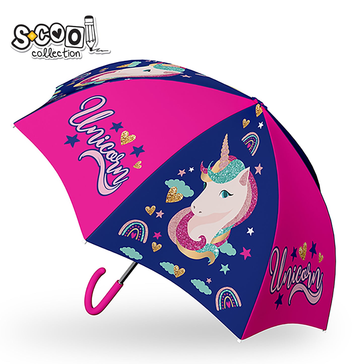 Dark Blue Pastel Glitter Unicorn umbrella