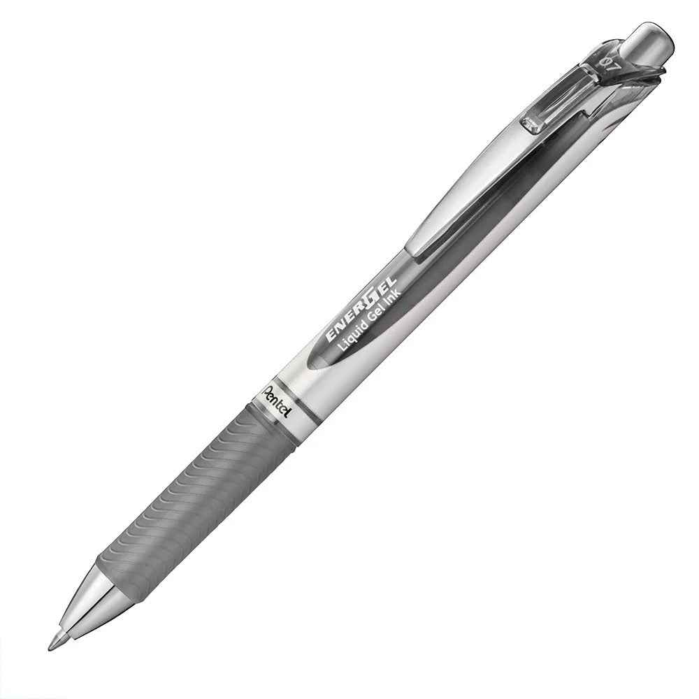 Pentel Energel 0.7Mm Retractable Liquid Gel Roller Pen - Grey Ink