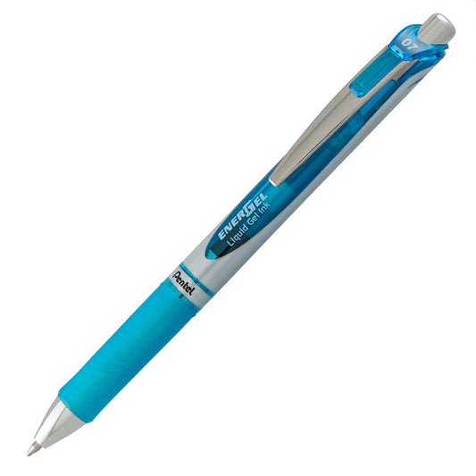 Pentel Energel 0.7Mm Retractable Liquid Gel Roller Pen - Sky Blue Ink