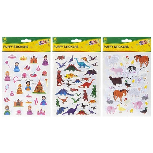 Puffy Stickers 3 Assorted
