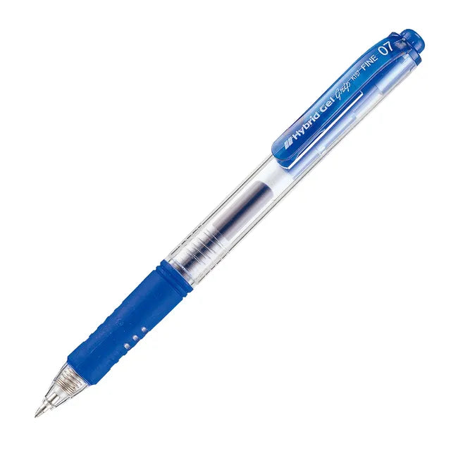 Pentel K157 Hybrid Retractable Gel Grip Pen 0.7mm in Blue