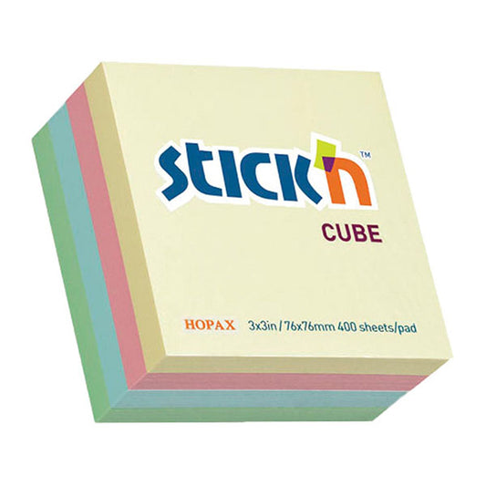 Hopax - Sticky Notes Size 76mm X 76mm Pastel (400 sheets)