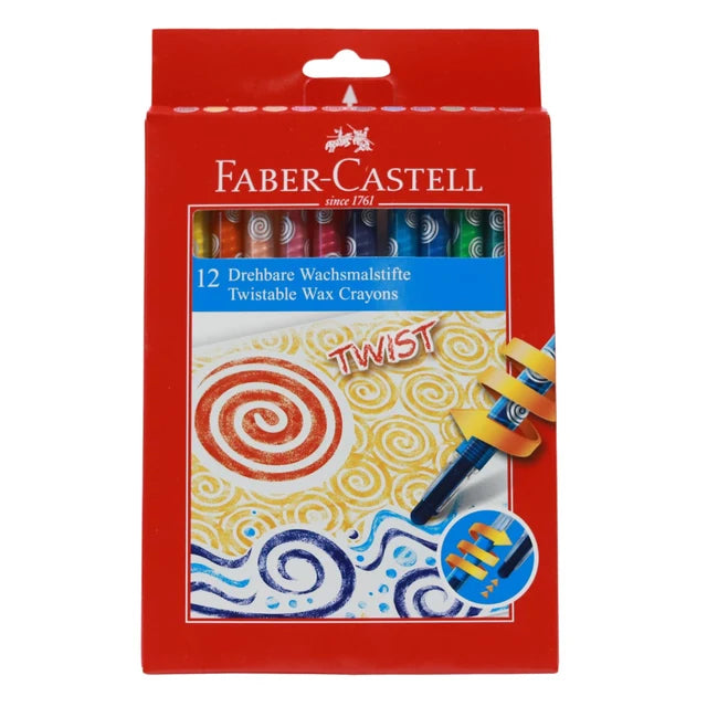 Faber-Castell - Twistable Wax Crayons - Box of 12