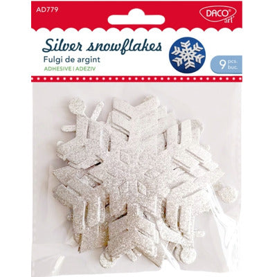 Daco Silver Snowflakes 9pcs