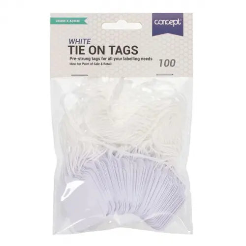 White Tie On Tags