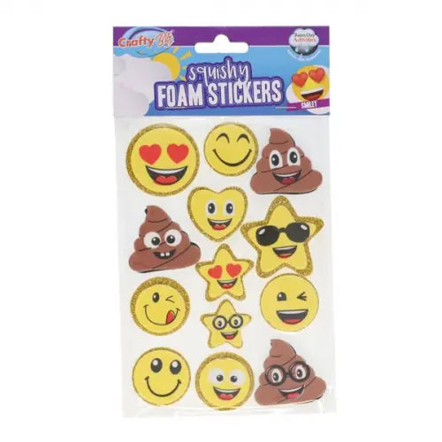 Smiley Plush Foam Stickers