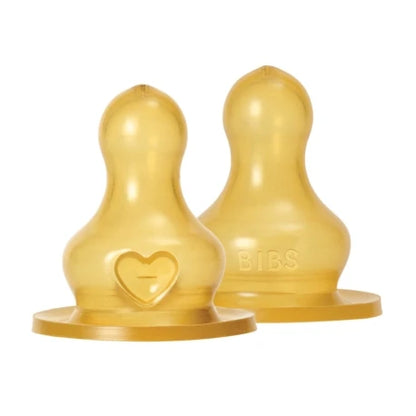 BIBS Bottle Nipple 2-pack Latex Slow Flow