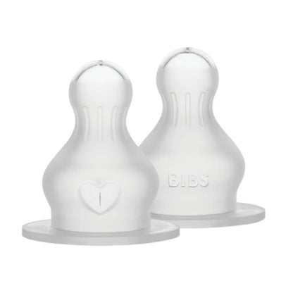 BIBS Bottle Nipple 2-pack Silicone Slow Flow