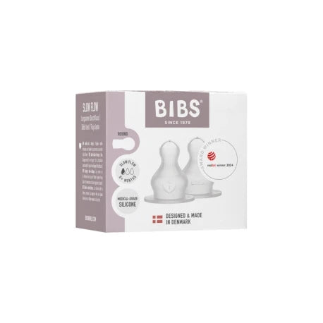 BIBS Bottle Nipple 2-pack Silicone Slow Flow