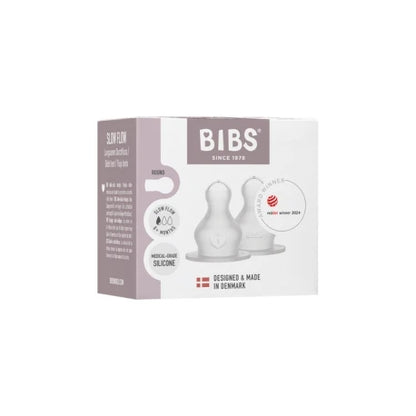 BIBS Bottle Nipple 2-pack Silicone Slow Flow