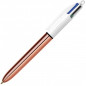 BIC 4 COLOURS ROSE GOLD BALLPOINT 1mm