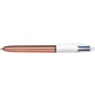 BIC 4 COLOURS ROSE GOLD BALLPOINT 1mm