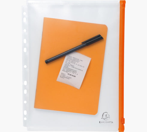 Exacompta punched A4 pocket with closing