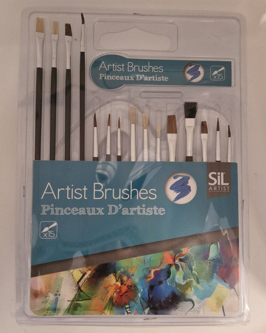 15 Brush Artist brushes & palette