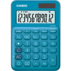 CASIO calculator - 12digits - Solar Blue