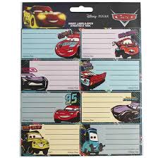 Cars Sticker Labels x16