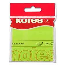 Sticky Note 75x75 green Kores