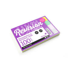 Silvine Revision A6 Flash Cards - Lined (100 Cards) Assorted Colours