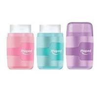 Maped Pencil Sharpeners 2 hole  and rubber - pastel colours