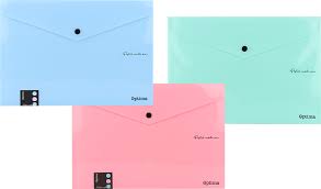 Button Wallet A4 Size solid Pastel colour