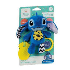 Clementoni - Disney Baby Stitch Angel Soft Rattle Blue