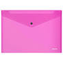 COMIX A4 Button Folder Pink