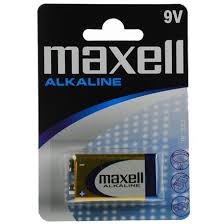 Alkaline maxell 9V battery