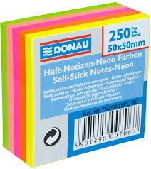 Sticky Notes 50X50mm neon assorted colours