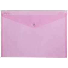 A4 Envelope folder Transparent pastel colours