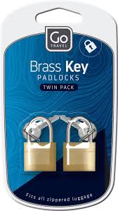 Brass Key Padlock - twin pack