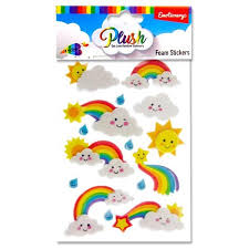 Rainbow Plush Foam Stickers