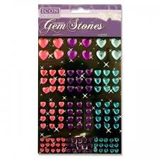 Icon Craft Card Self Adhesive - Gem Stones Heart