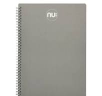 A4 NU Spiral Notebook Light Grey