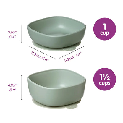 b.box 2 in 1 Suction Bowl Sage