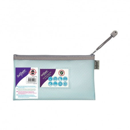 Snopake Mesh Zippa Bag - Pastel Blue 240mm x 130mm