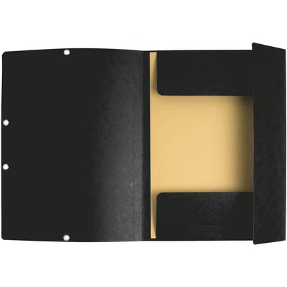 Exacompta Elastic 3Flap Folder  A4 Black